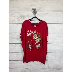 Torrid Plus Size The Grinch Red Christmas Graphic Short Sleeve Tee Size 5X